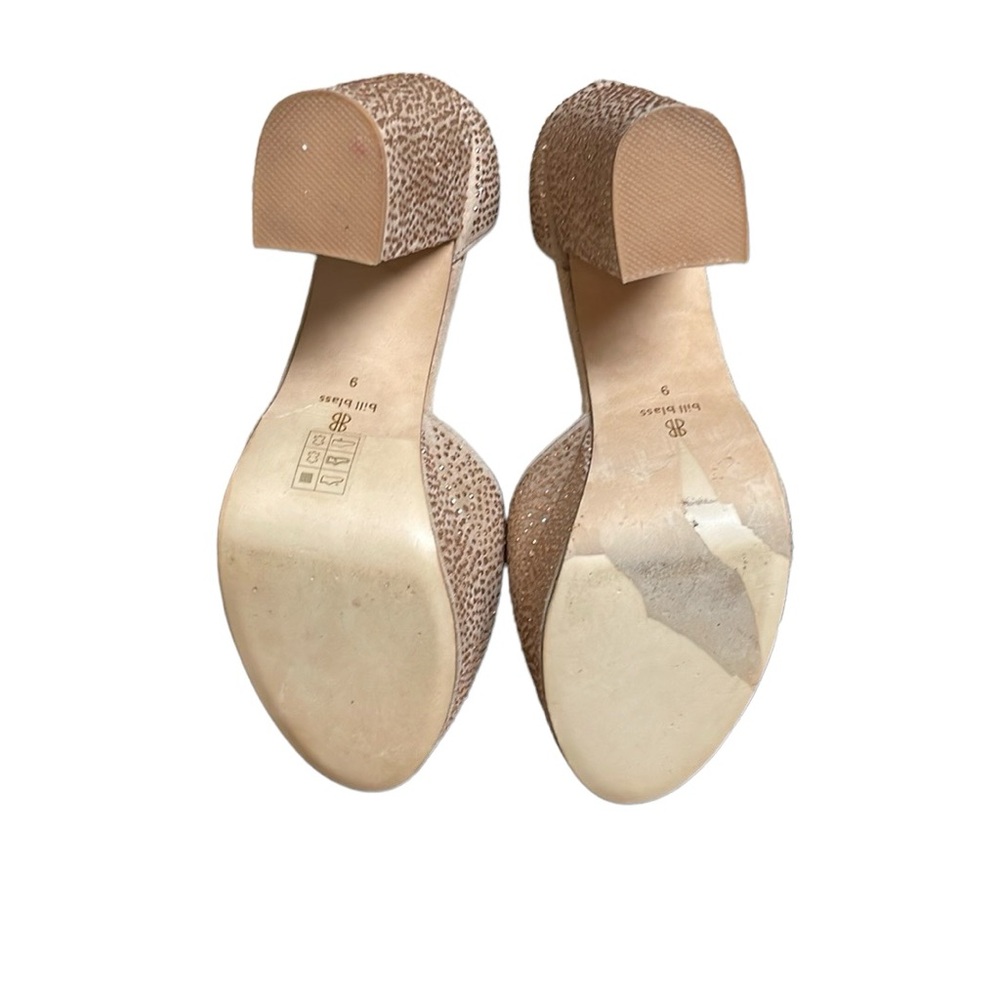 Bill Blass Ellie Sequined Platform Heels Size 9 - Picture 7 of 7